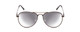 Front View of Coyote Classic II Aviator Polarized Sunglasses Gun Metal Grey/Silver Mirror 55mm