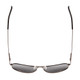 Top View of Coyote Classic II Aviator Polarized Sunglasses Gun Metal Grey/Silver Mirror 55mm