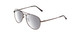 Profile View of Coyote Classic II Aviator Polarized Sunglasses Gun Metal Grey/Silver Mirror 55mm