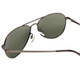Close Up View of Coyote Classic II Unisex Metal Aviator Polarized Sunglasses in Silver & G15 55mm