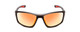 Front View of Coyote FP-04 Mens Wrap Polarized Sunglasses in Matte Black Grey/Red Mirror 62 mm