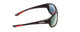 Side View of Coyote FP-04 Mens Wrap Polarized Sunglasses in Matte Black Grey/Red Mirror 62 mm