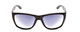 Front View of Coyote FP-26 Unisex Square Polarize Sunglasses Gloss Black Grey/Blue Mirror 57mm