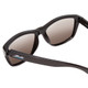 Close Up View of Coyote FP-26 Unisex Square Polarize Sunglasses Gloss Black Grey/Blue Mirror 57mm