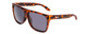 Profile View of Coyote FP-27 Mens Square Designer Polarized Sunglasses Matte Tortoise/Grey 60 mm