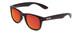 Profile View of Coyote FP-35 Mens Square Designer Polarized Sunglasses in Matte Black & G15 50mm