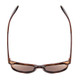 Top View of Coyote FP-35 Unisex Square Designer Polarized Sunglasses in Tortoise/Brown 50 mm