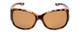 Front View of Coyote FP-88 Women Cateye Designer Polarized Sunglasses Dark Tortoise/Brown 59mm