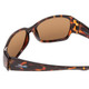 Close Up View of Coyote FP-88 Women Cateye Designer Polarized Sunglasses Dark Tortoise/Brown 59mm