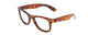 Profile View of Coyote Nomad Designer Reading Eye Glasses in Tortoise Unisex Square Full Rim Acetate 49 mm