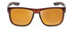 Front View of Coyote Outlaw Unisex Square Polarized Sunglasses Crystal Brown/Gold Mirror 55 mm