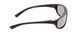 Side View of Coyote P-38 Unisex Wrap Polarized Sunglasses Matte Black Grey/Silver Mirror 65mm
