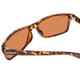 Close Up View of Coyote P-43 Unisex Designer Polarized Sunglasses Dark Tortoise Havana/Brown 58mm