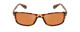 Front View of Coyote P-43 Unisex Designer Polarized Sunglasses Dark Tortoise Havana/Brown 58mm