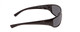 Side View of Coyote P-44 Unisex Wrap Designer Polarized Sunglasses in Gloss Black & Grey 66mm