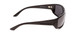 Side View of Coyote P-59 Unisex Wrap Designer Polarized Sunglasses in Gloss Black & Grey 63mm