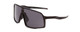Profile View of Coyote Python Men Semi-Rimless Designer Polarized Sunglasses in Black/Grey 135mm