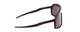 Side View of Coyote Python Men Semi-Rimless Designer Polarized Sunglasses in Black/Grey 135mm