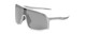 Profile View of Coyote Python Men Semi-Rimless Polarized Sunglasses White Grey/Gold Mirror 135mm