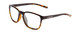 Profile View of Coyote Rambler Designer Reading Eye Glasses with Custom Cut Powered Lenses in Black Tortoise Unisex Square Full Rim Acetate 53 mm