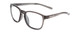 Profile View of Coyote Rambler Designer Blue Light Blocking Eyeglasses in Crystal Grey Mens Square Full Rim Acetate 53 mm