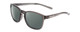 Profile View of Coyote Rambler Designer Polarized Sunglasses with Custom Cut Smoke Grey Lenses in Crystal Grey Mens Square Full Rim Acetate 53 mm