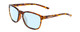 Profile View of Coyote Rambler Designer Blue Light Blocking Eyeglasses in Tortoise Brown Ladies Square Full Rim Acetate 53 mm