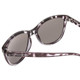 Close Up View of Coyote Raven Women Cateye Polarized Sunglasses Purple Tortoise Brown/Mirror 54mm