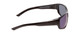 Side View of Coyote Salty Unisex Wrap Polarized Sunglasses Gloss Black Grey/Blue Mirror 61 mm