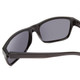 Close Up View of Coyote Twisted Mens Polarized Sunglasses Black Gun Metal Grey/Silver Mirror 58mm