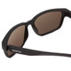 Close Up View of Smith Basecamp Unisex Square Sunglasses Black/ChromaPop Polarize Gray Green 58mm