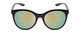 Front View of Smith Bayside Cateye Sunglasses Black/CP Polarized Opal Blue Green Mirror 54 mm