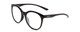 Profile View of Smith Optics Bayside Designer Reading Eye Glasses with Custom Cut Powered Lenses in Gloss Black Unisex Cateye Full Rim Acetate 54 mm