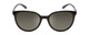 Front View of Smith Cheetah Ladies Cateye Sunglasses in Gloss Black/Polarized Gray Green 54 mm