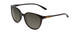 Profile View of Smith Cheetah Ladies Cateye Sunglasses in Gloss Black/Polarized Gray Green 54 mm