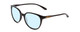 Profile View of Smith Optics Cheetah Designer Blue Light Blocking Eyeglasses in Gloss Black Ladies Cateye Full Rim Acetate 54 mm