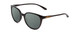 Profile View of Smith Optics Cheetah Designer Polarized Reading Sunglasses with Custom Cut Powered Smoke Grey Lenses in Gloss Black Ladies Cateye Full Rim Acetate 54 mm