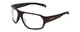 Profile View of Smith Optics Deckboss Designer Blue Light Blocking Eyeglasses in Matte Gravy Grey Unisex Rectangle Full Rim Acetate 63 mm