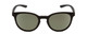 Front View of Smith Eastbank Unisex Round Sunglasses Black/Chromapop Polarized Gray Green 52mm