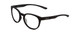 Profile View of Smith Optics Eastbank Designer Reading Eye Glasses in Matte Black Unisex Round Full Rim Acetate 52 mm