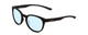 Profile View of Smith Optics Eastbank Designer Blue Light Blocking Eyeglasses in Matte Black Unisex Round Full Rim Acetate 52 mm