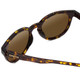 Close Up View of Smith Eastbank Round Sunglasses Tortoise Brown Gold/CP Polarized Gray Green 52mm