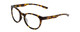 Profile View of Smith Optics Eastbank Designer Reading Eye Glasses with Custom Cut Powered Lenses in Vintage Tortoise Havana Brown Gold Unisex Round Full Rim Acetate 52 mm