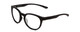 Profile View of Smith Optics Eastbank Core Designer Reading Eye Glasses with Custom Cut Powered Lenses in Matte Black Unisex Round Full Rim Acetate 52 mm