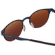 Close Up View of Smith Eastbank Metal Round Sunglasses French Navy Blue/CP Polarized Brown 52 mm