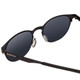 Close Up View of Smith Eastbank Metal Unisex Round Sunglasses Matte Black/ChromaPop Polarize 52mm