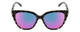 Front View of Smith Era Women Cateye Sunglasses Black Tortoise/CP Polarized Purple Mirror 55mm