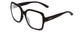 Profile View of Smith Optics Flare Designer Reading Eye Glasses with Custom Cut Powered Lenses in Matte Black Ladies Oversized Full Rim Acetate 57 mm