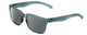 Profile View of Smith Optics Headliner Designer Polarized Reading Sunglasses with Custom Cut Powered Smoke Grey Lenses in Crystal Stone Blue Green Unisex Square Full Rim Acetate 55 mm