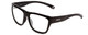 Profile View of Smith Optics Joya Designer Blue Light Blocking Eyeglasses in Gloss Black Ladies Square Full Rim Acetate 56 mm